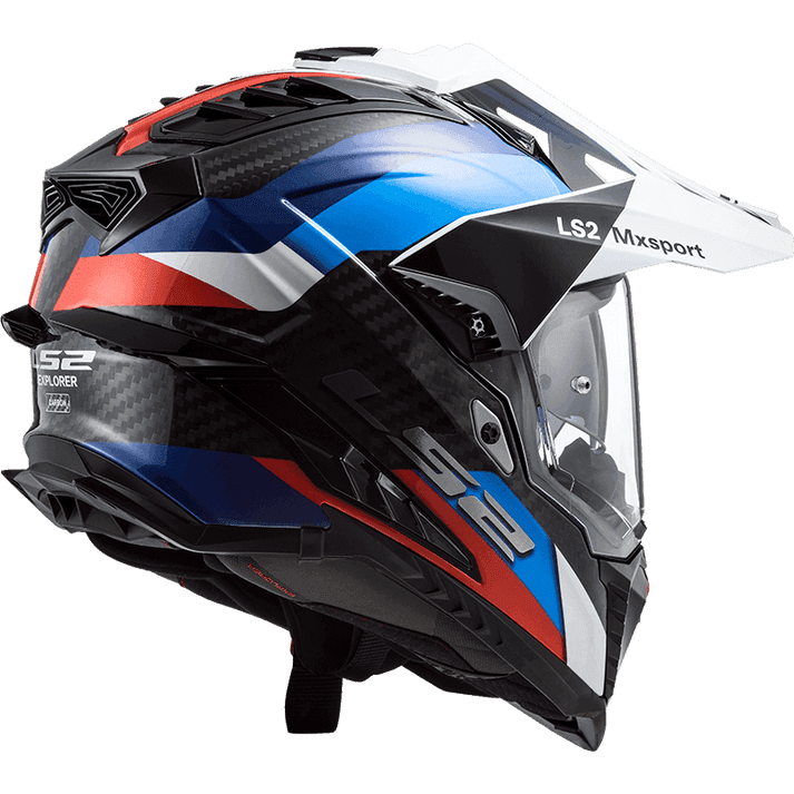 LS2 MX701 C Explorer Frontier Carbon Helmet (ECE 22.06) - Gloss Black Blue - 2