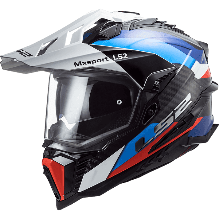 LS2 MX701 C Explorer Frontier Carbon Helmet (ECE 22.06) - Gloss Black Blue